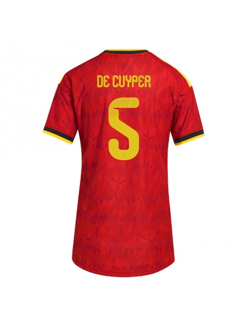 Belgien Maxim De Cuyper #5 Heimtrikot für Frauen WM 2026 Kurzarm Belgien Maxim De Cuyper #5 Heimtrikot für Frauen WM 2026 Kurzarm